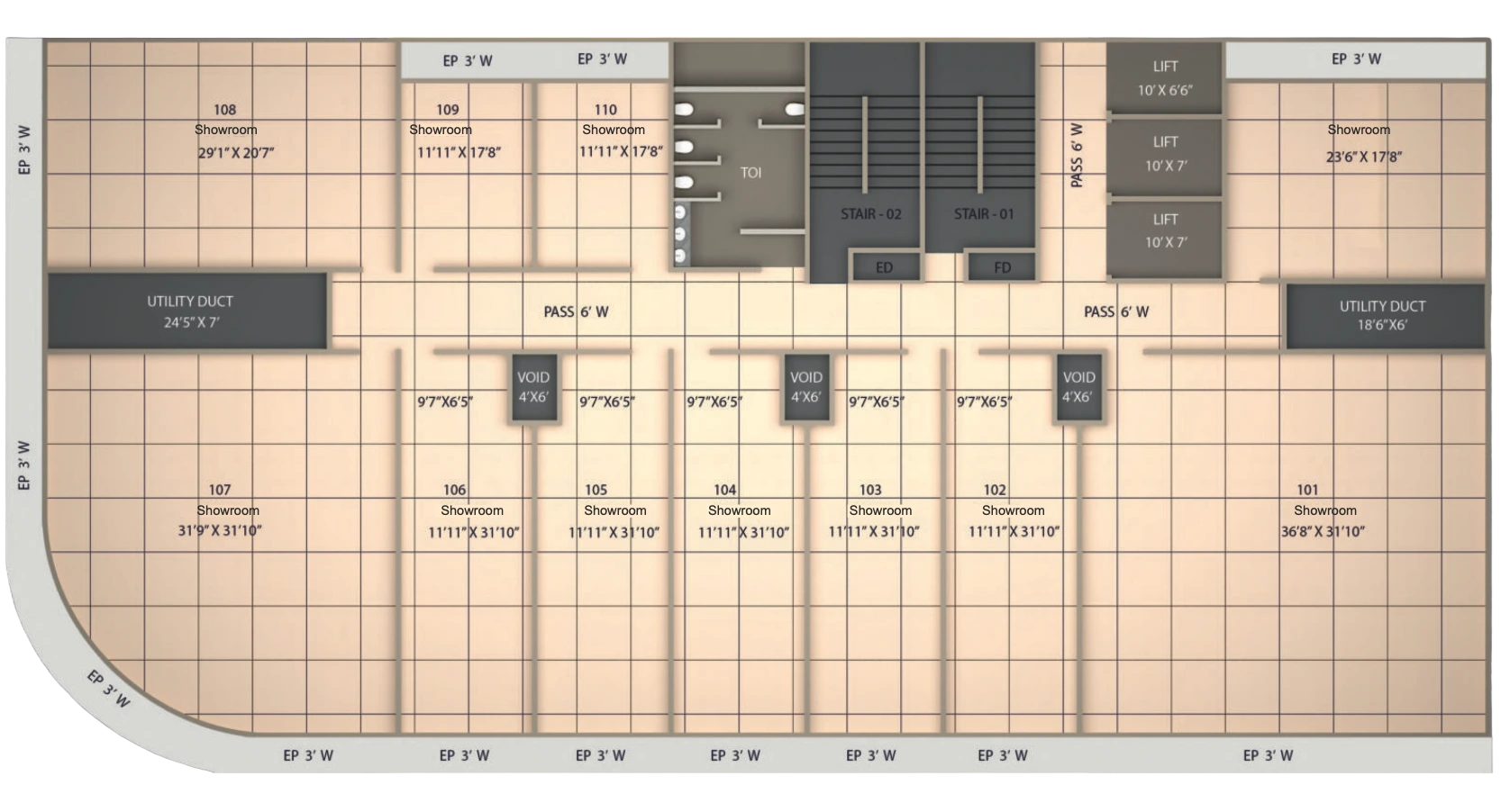 1st Floor - Sarvoday 1 Floor Plan
