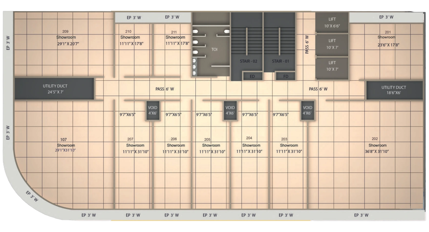 2nd Floor - Sarvoday 1 Floor Plan